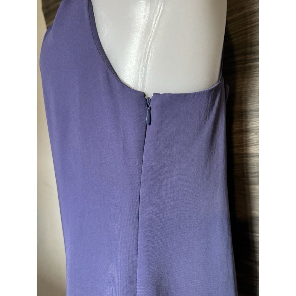 Banana Republic Purple Blouse Racer Back Side Zip - Picture 6 of 11